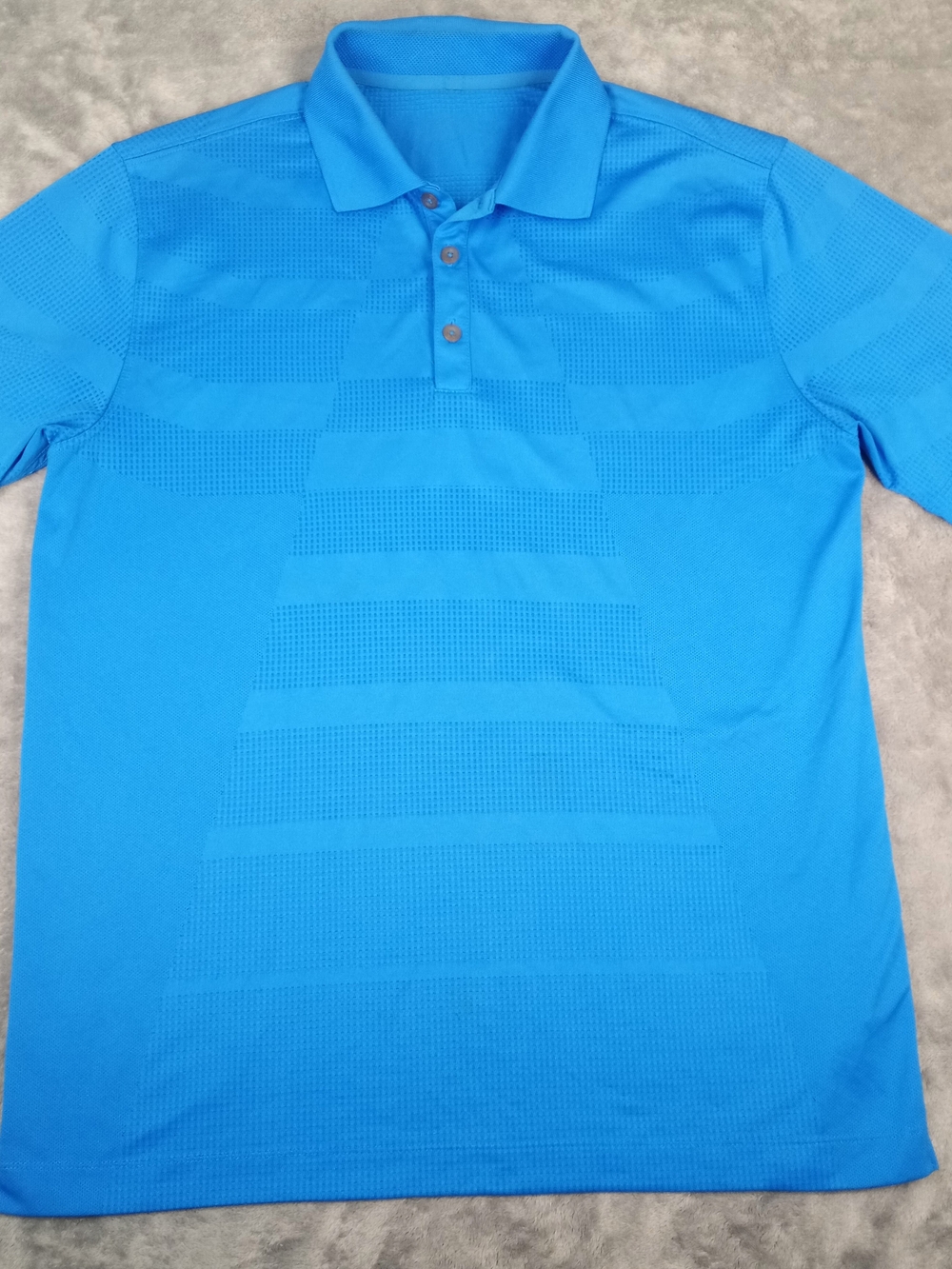 Nike Men's  Vintage Bright Blue Athletic Golf  Short Sleeve Shirt size Large